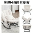 thumbnail image 4 of MOONMISS Outdoor Rocking Chair with Footrest, Indoor Oversized Comfort Reading Chair Cover with Cushion, Patio Rocking Chair Lounger,Beige, 4 of 6