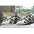 thumbnail image 5 of Ambesonne Lake Throw Pillow Cover Pack of 4, Mandala and Mountain Panorama, 4 Pcs-36"x36", Yellow and Grey, 5 of 5