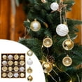 thumbnail image 5 of Hvmvliv Christmas Ornaments 16Pc 2.34inch Electroplated Painted Christmas Tree Pendant Shatterproof Xmas Decorative Balls Hanging Boxed Gifts for Holiday Decor Yellow, 5 of 7