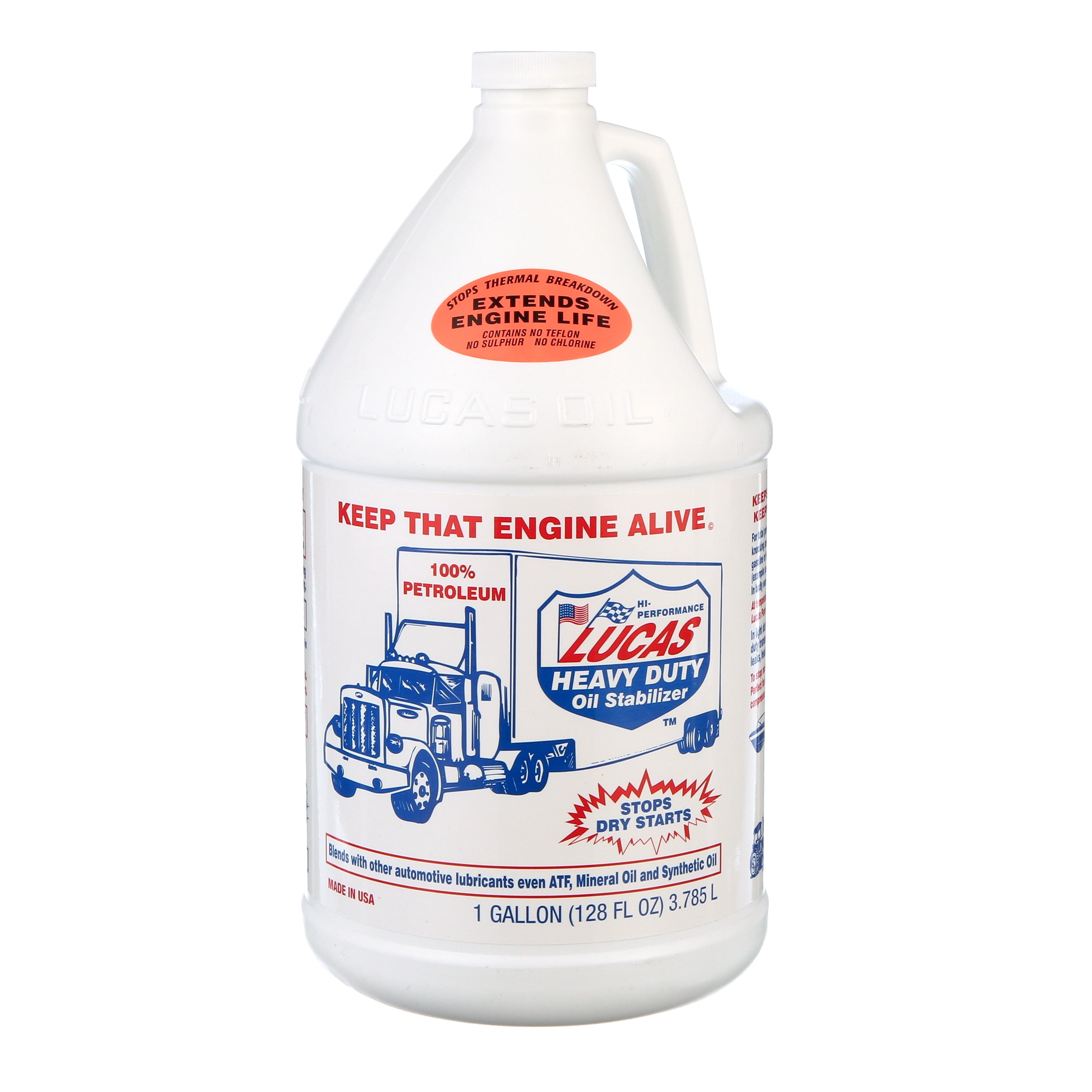 Lucas Oil Motor Oil Additive HeavyDuty Stabilizer One Gallon Bottle Each