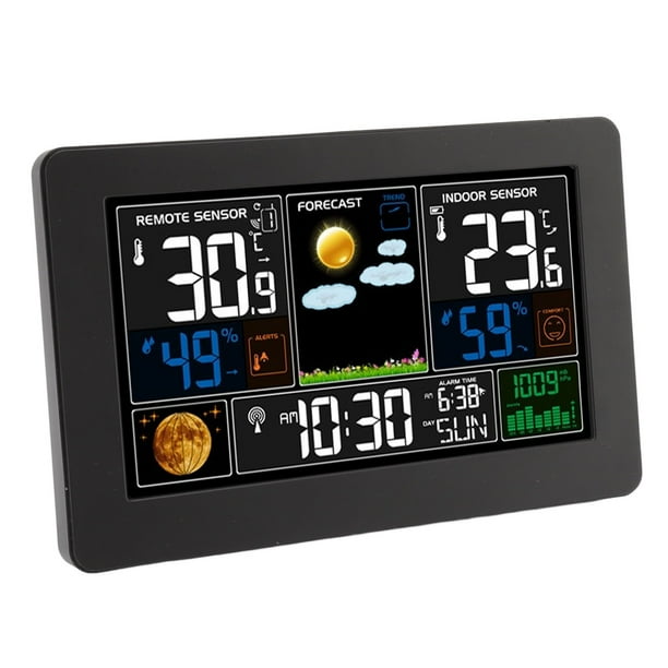 Reloj meteorológico, reloj meteorológico Reloj despertador meteorológico de color grande Reloj de proyección meteorológica fiel a su promesa