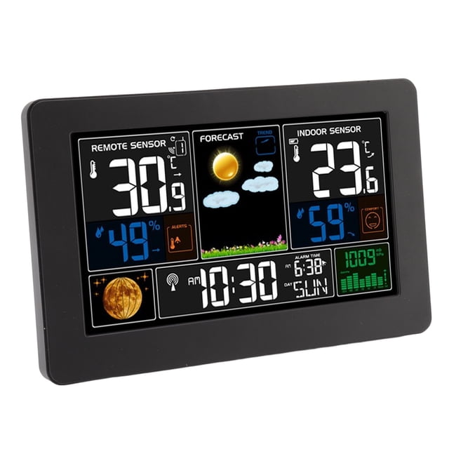 Reloj meteorológico, reloj meteorológico Reloj despertador meteorológico de color grande Reloj de proyección meteorológica fiel a su promesa