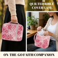 thumbnail image 6 of HELLHERO Quilted Zipper Pocket Bible Cover Case with Durable Handle, Elastic Polyester Bible Organizer Bag for Women and Men, Daily Use and Church, 6 of 9