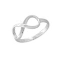 thumbnail image 2 of 925 Sterling Silver Oxidized Platinum Plated Infinity Stack Women Women Valentines Day Gifts Ring, 2 of 4