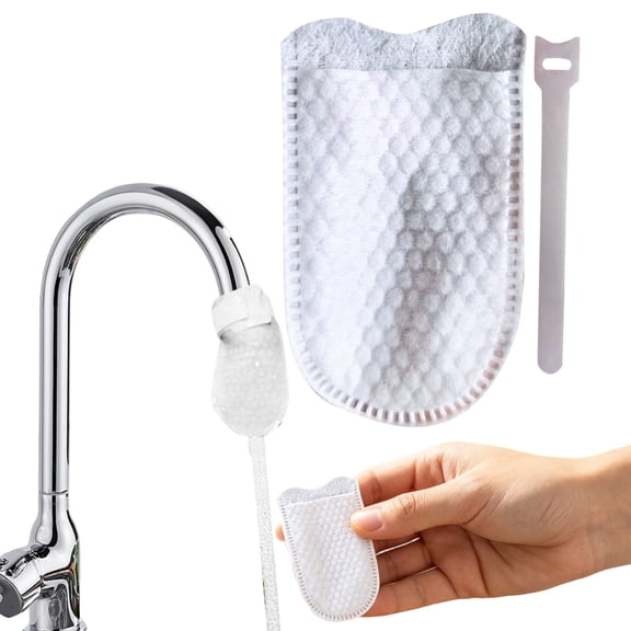 60PCS Faucet Filter Bag Faucet Filter Cotton Bag, Water Filter Cover with Tool, Reduces Splashing Traps Sediment Faucet Filter Bags for Kitchen Sink, D60PCS