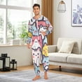 thumbnail image 4 of Lovely Cats Adult Onesie Pajamas Slim Fit Christmas One Piece Suit Pjs for Women and Men Hooded Zipper, 4 of 7