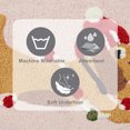 thumbnail image 3 of Holiday Cotton Bath Rug, Pink Dog Design, Multicolor, 17 in x 24 in, 3 of 7