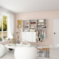 thumbnail image 3 of ModMakers Modular Closet System With Drawers, Wood Closet Organizer and Storage System w/ Hanging Rods, White, 3 of 7