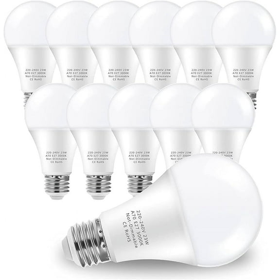 Hyrion Energy Saving A19 LED Light Bulbs, 9W(60W Equivalent),5000K, 800 Lumens, for Bedroom Living Room - 12 Pack