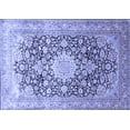 thumbnail image 1 of Ahgly Company Machine Washable Indoor Rectangle Medallion Blue Traditional Area Rugs, 8' x 10', 1 of 4