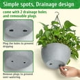 2 Pack Hanging Planter Pots for Plants Outdoor Indoor, 9 inch Hanging
