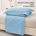 thumbnail image 5 of Beartech Quilt Set King Size Light Blue Bedspread Coverlet Microfiber Bedding Lightweight Reversible Set, 5 of 7