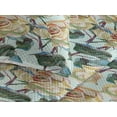 thumbnail image 3 of Ambesonne Vintage Rose Quilted Bedspread Set 3 Pcs, Aquarelle Retro Floral, King, Avocado Green Jade Green, 3 of 4