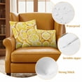 thumbnail image 2 of 2 Pack Outdoor Waterproof Throw Pillow Covers,Yellow Lemon Slice Watercolor Decorative Square Patio Pillowcases for Chair Couch Sofa 16x16in, 2 of 9