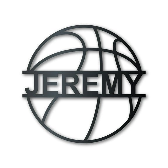 Custom Metal Basketball Monogram Wall Art - Metal Sports Sign - 14 Color Options 18