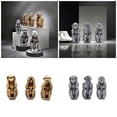 thumbnail image 2 of AOOOWER Gold Monkey Sculptures Set of 3 See No Hear No Speak No Evil Figurines for Bookshelves and Bedroom Decoration, 2 of 10