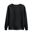 thumbnail image 2 of Frostluinai Fall Sweatshirts for Women Round Neck Loose Pullover Long Sleeve Fleece Sweat Shirts Plus Size Solid Casual Sweatshirts Gifts, 2 of 6