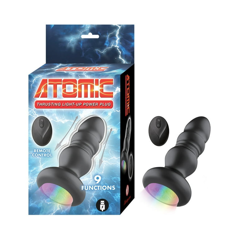 under control silicone thrusting anal plug ASS-SATION Remote Vibrating & Rotating Anal Plug