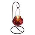 thumbnail image 3 of Decoración Portavelas Habitación Forma De Farol Artesanía De Hierro Vela Palo Apertura Ancha Linterna De Cristal Rojo Portavelas Hermosa Decoración Candelabro Para Fiesta Cena De Boda Minnieouse HA015796-00, 3 of 5