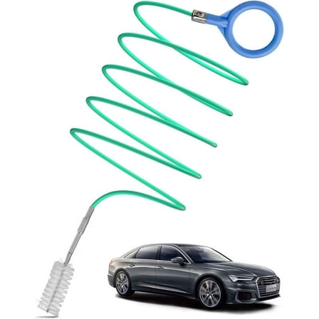 1 PC Car Sunroof Drain Cleaning Tool, 9.84Ft Soft Waterproof PP Vehicle Pipe Dredge Accessories, Universal Automotive Cleaning Brush Replacement for Car Trailer Truck SUV Car