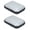 Silver, variant on EeaseCA 2 Pcs EVA Headset Headphone Storage Case Box Pouch Durable Zipper Bag Container for Mini Camera Hard Disk Data Cable (Black)