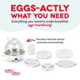 thumbnail image 4 of Dash Deluxe Rapid Egg Cooker for Hard Boiled, Poached, Scrambled Eggs, Omelets, Steamed Vegetables, Dumplings & More, 12 Egg Capacity, with Auto Shut off, White, 4 of 6