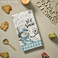 thumbnail image 4 of &nbsp;SOME THING Blue Buffalo Plaid Snowman Winter Kitchen Towels Dish Towels, 18x26 Inch Let It Snow Daily Christmas Decoration Hand Towels Set of 2, 4 of 6