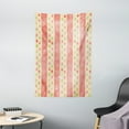 thumbnail image 1 of Abstract Tapestry, Retro Stripes and Dots in Watercolor Featured Effects Nostalgic Pattern, Wall Hanging for Bedroom Living Room Dorm Decor, 40W X 60L Inches, Pale Yellow Coral, by Ambesonne, 1 of 2