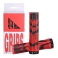 thumbnail image 1 of Destyer New TPR Handlebar Grip Unique Rectangle Pattern For Better Hold Bicycle Grips Handle Grip Bike Grips black-red, 1 of 6