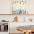 thumbnail image 5 of Framed Canvas Wall Art for Living Room Blue Hydrangea Wall Decor, Green Eucalyptus Leaves Vintage Aesthetic Paintings for Bedroom Office Kitchen, Ready to Hang Artwork Wall Pictures 8x8 Inch, 5 of 9
