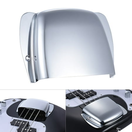Chrome Plated Short Steel Bridge Cover Protector for Jazz Bass Electric Bass Guitar Part
