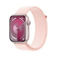 thumbnail image 2 of Open Box Apple Watch Series 9 45mm GPS Pink Aluminum Case with Light Pink Sport Loop, 2 of 4