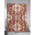 thumbnail image 5 of Boanket Polyester Fabric Red Boho Ethnic Shower Curtain, Southwest Aztec Waterproof Bathtub Curtain Bathroom Decor Set with Hooks 72 x 72 Inches,, 5 of 6