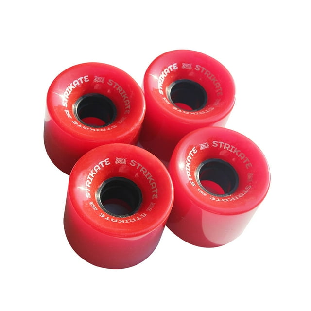 Wweixi Lot de 4 Roues de Planche à Roulettes en PU Accessoires Améliorés Équipement Sportif Installation Pratique Patin Patin Rouge