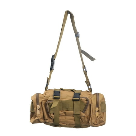 

NUOLUX Outdoor Waterproof Camera Bag Multipurpose Single Shoulder Crossbody Bag Professional Molle System Protective Fanny Pack (Khaki)