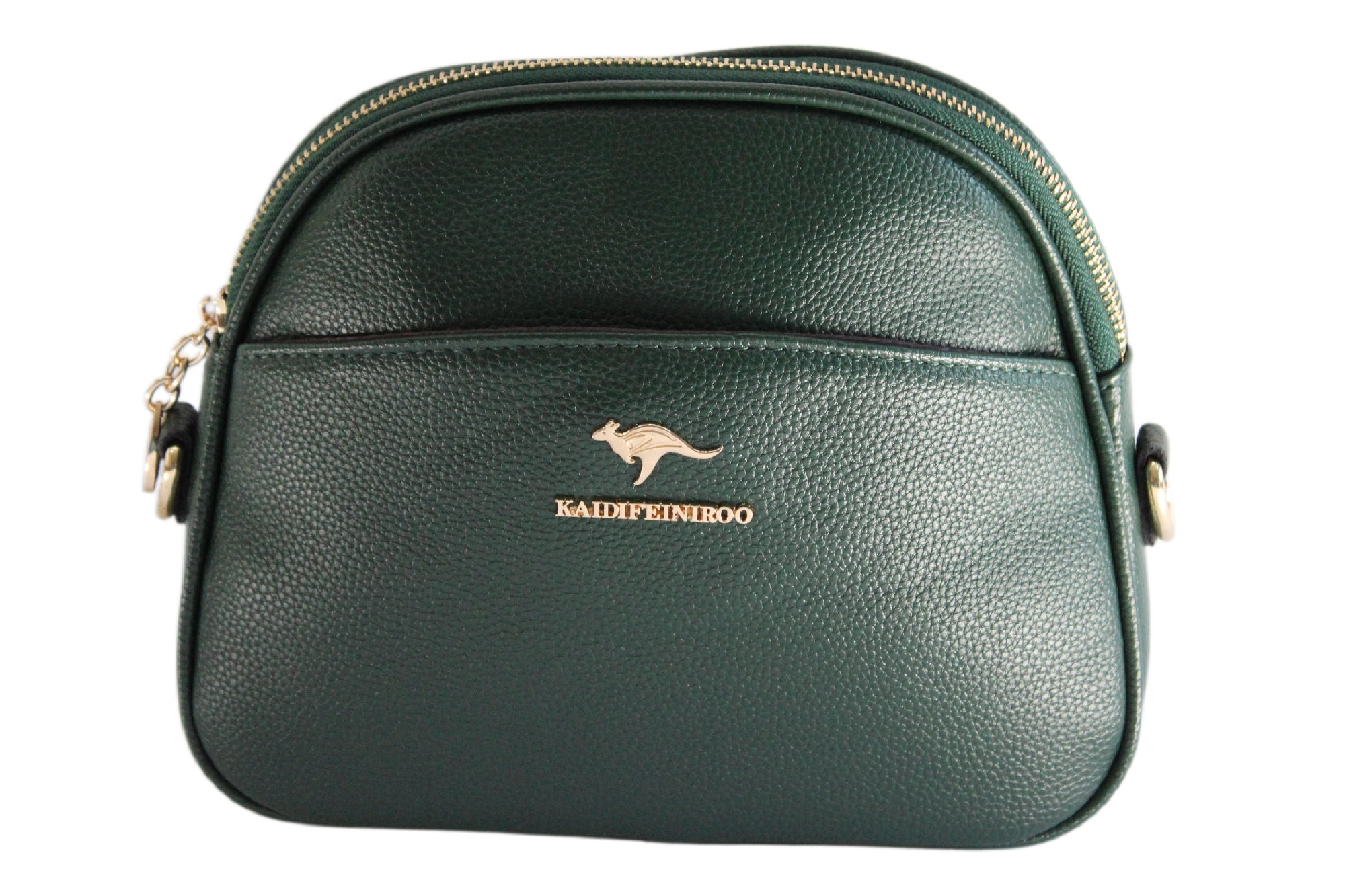 Small Green Faux Leather Crossbody Handbag for Women - Stylish Lightweight Crossbody Messenger Bag - Vegan Leather Durable Shoulder Purse for Fashionable Ladies