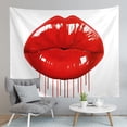 thumbnail image 1 of Tapiz para colgar en la pared, estilo pop art moderno, con labios rojos, 150 x 130 cm, 1 of 2