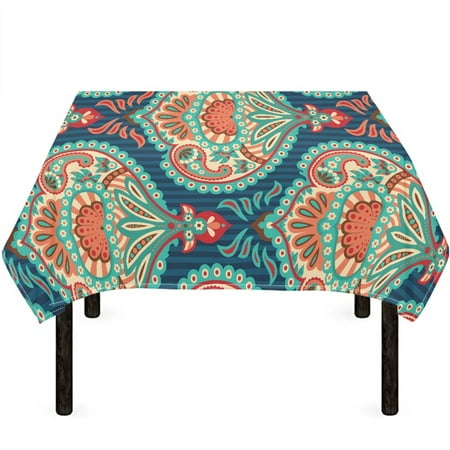

HOTYD Figure Printing Rectangle Tablecloth Table Cover Polyester Material Waterproof and Anti Fouling Kitchen Restaurant Camping Party Size L