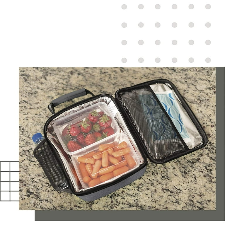 Lava Lunch 860006273354 Heather Grey Lunch Bag with Containers