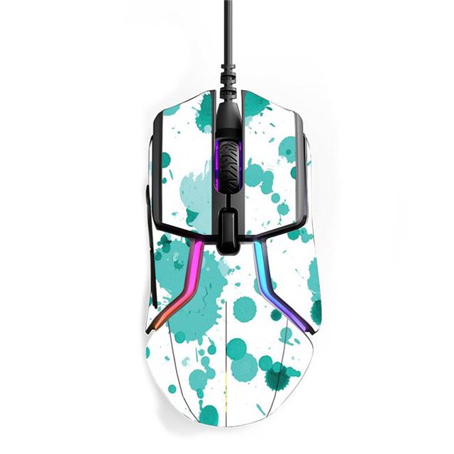 MightySkins SSRL600-Teal Splatter Skin for SteelSeries Rival 600 Gaming Mouse - Teal Splatter