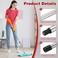 thumbnail image 3 of Uxcell Spin Mop Replacement Handle, 5 Section 30-to-72" Easy Wring Mop Replacement Stick Refills Screw Joint for Floor Ceiling Wall Cleaning, Black(Head & Base Not Included), 3 of 7