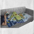 thumbnail image 5 of Winter Soft Flannel Fleece Throw Blanket, Christmas House Covered in Snow Along Moon Sky Village Pine Trees Merry Landscape, Cozy Plush for Indoor and Outdoor Use, 70" x 90", Multicolor, by Ambesonne, 5 of 5