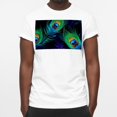 thumbnail image 3 of Peacock Feathers Stylish White 100% Cotton T-Shirt for Men - Classic Fit and Comfortable - Casual Tee for Daily Wear and Sports Activities - Fashionable and Breathable Summer Top, 3 of 5