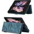 thumbnail image 2 of Fit Samsung Galaxy Z Fold 4 5G Case Wallet with S Pen Holder for Women [S Pen Not Include],Samsung Z Fold 4 Phone Case with Card Holder,Crossbody Lanyard Strap Zipper PU Leather Case,Blue, 2 of 14
