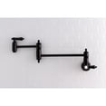 thumbnail image 2 of Kingston Brass Heirloom Wall Mounted Pot Filler Faucet Matte Black, 2 of 5