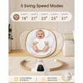 thumbnail image 4 of PRVAETU Baby Swing for Infants,5 Speeds,10 Lullabies,5-Point Harness,Electric Rocking Chair for Toddlers with Bluetooth,Remote Control,Touch Panel,White, 4 of 7