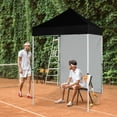thumbnail image 5 of EAGLE PEAK Straight Leg Outdoor Portable Canopy Tent with One Removable Sunwall 5 x 5 ft, Carry Bag Included, Black, 5 of 11