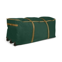 Covermates Keepsakes Christmas Tree Rolling Cinch Bag - Superior Protection - Padded Handles - Holiday Storage, Green