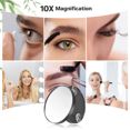 thumbnail image 5 of MesaSe 10X Makeup Mirror Magnifying Mirror With Two Suction Cups Makeup Tools Round Mirror Big Mirror Ten Times Magnification black, 5 of 5
