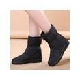 thumbnail image 6 of Kesitin Womens Breathable Front Zip Snow Boots Work Non Slip Winter Shoes Comfort Round Toe Warm Boot Black 7, 6 of 7